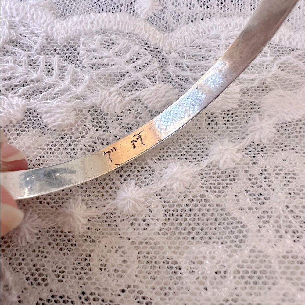 Vintage Zuni Signed Mike Simplico Carinated Sterling Cuff - Picture 6 of 11